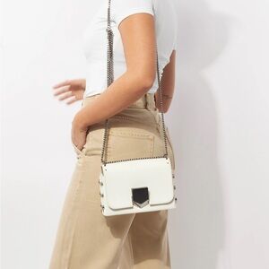Jimmy Choo White Lockett Bag